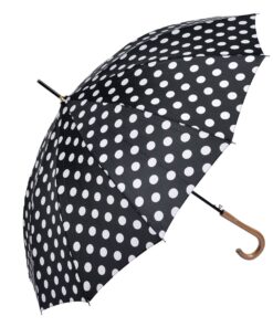 ΟΜΠΡΕΛΑ ΜΑΥΡΗ ΜΕ ΛΕΥΚΟ ΠΟΥΑ