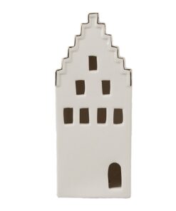 ΠΟΡΣΕΛΑΝΙΝΟ ΛΕΥΚΟ ΣΠΙΤΑΚΙ ΜΕ ΧΡΥΣΗ ΛΕΠΤΟΜΕΡΕΙΑ ΚΑΙ ΦΩΤΙΣΜΟ LED - SMALL