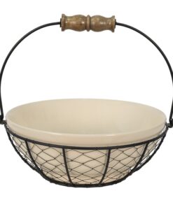 ΦΡΟΥΤΙΕΡΑ ΜΠΕΖ ΠΙΑΤΕΛΑ ΣΕ ΜΕΤΑΛΛΙΚΟ ΚΑΛΑΘΙ ΜΕ ΞΥΛΙΝΟ ΧΕΡΟΥΛΙ