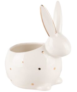 ΠΟΡΣΕΛΑΝΙΝΟ ΛΑΓΟΥΔΑΚΙ ΜΕ ΘΗΚΗ ΛΕΥΚΟ ΜΕ ΧΡΥΣΟ ΠΟΥΑ