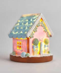 ΡΟΖ ΔΙΑΚΟΣΜΗΤΙΚΟ ΜΠΙΣΚΟΤΟΣΠΙΤΟ ΜΕ ΦΩΤΙΣΜΟ LED ΚΑΙ ΓΑΛΑΖΙΑ ΣΚΕΠΗ