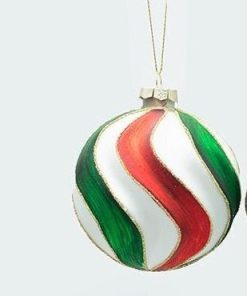 ΓΥΑΛΙΝΗ ΜΠΑΛΑ ΜΑΤ ΛΕΥΚΟ ΜΕ ΚΟΚΚΙΝΕΣ ΚΑΙ ΠΡΑΣΙΝΕΣ ΡΙΓΕΣ