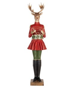 ΔΙΑΚΟΣΜΗΤΙΚΗ ΦΙΓΟΥΡΑ ΚΟΚΚΙΝΗ ΤΑΡΑΝΔΙΝΑ ΜΕ ΤΥΜΠΑΝΟ