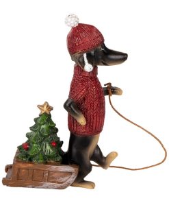 ΔΙΑΚΟΣΜΗΤΙΚΗ ΦΙΓΟΥΡΑ ΧΡΙΣΤΟΥΓΕΝΝΙΑΤΙΚΟ ΣΚΥΛΑΚΙ DACHSUND