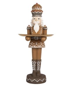 ΔΙΑΚΟΣΜΗΤΙΚΗ ΦΙΓΟΥΡΑ GINGERBREAD ΚΑΦΕ ΚΑΡΥΟΘΡΑΥΣΤΗΣ ΜΕ ΧΡΥΣΟ ΔΙΣΚΟ