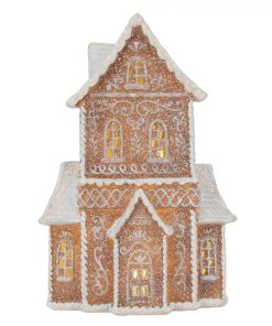 ΖΑΧΑΡΩΜΕΝΟ GINGERBREAD ΣΠΙΤΑΚΙ ΜΠΕΖ/ΛΕΥΚΟ ΜΕ ΓΚΛΙΤΕΡ