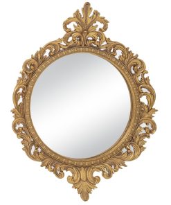 ΣΤΡΟΓΓΥΛΟΣ ΧΡΥΣΟΣ ΚΑΘΡΕΦΤΗΣ ΤΟΙΧΟΥ ΜΕ ΣΚΑΛΙΣΜΑΤΑ